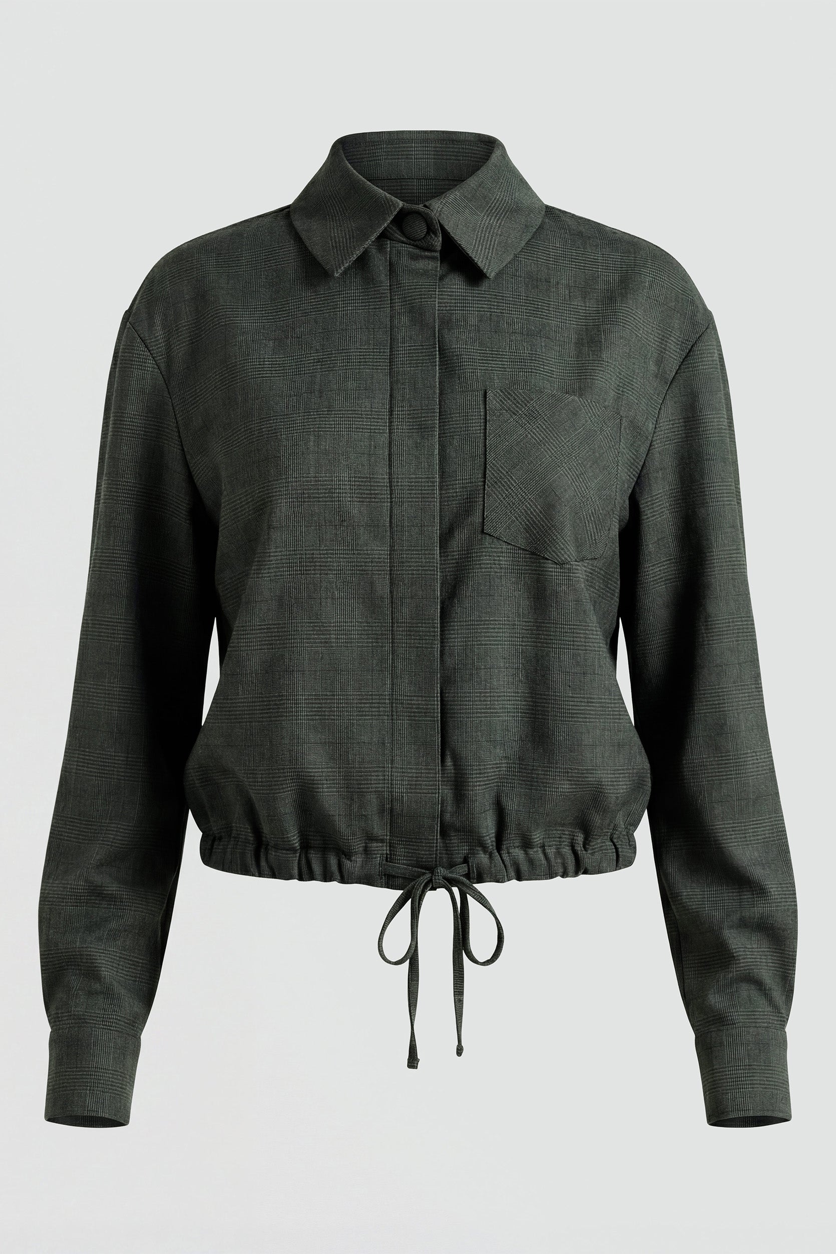 CINCH GREEN DRAWSTRING SHIRT