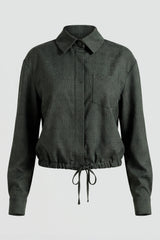 CINCH GREEN DRAWSTRING SHIRT