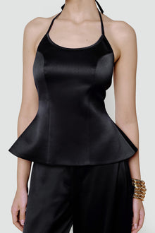 VANTA SATIN HALTER TOP
