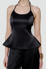 VANTA SATIN HALTER TOP