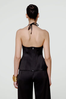 VANTA SATIN HALTER TOP