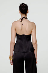 VANTA SATIN HALTER TOP