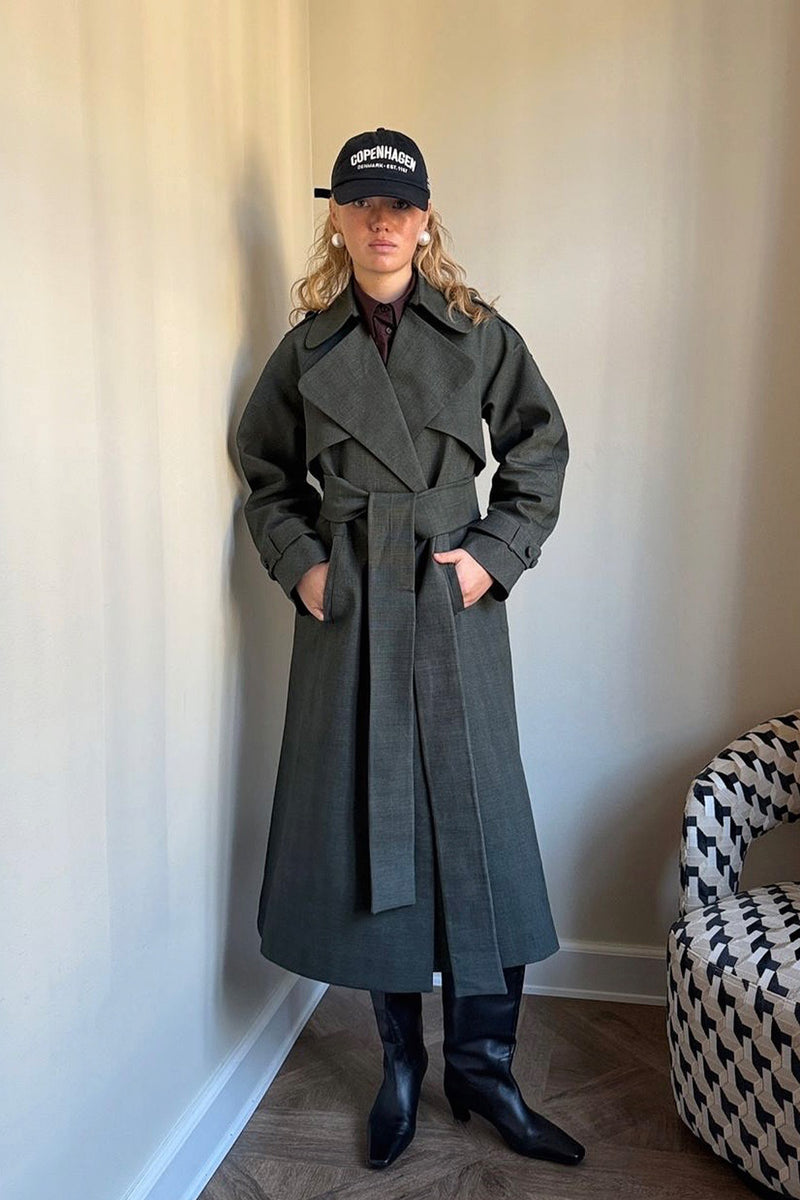 Forest Green Trench Coat – Farah Seif
