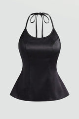 VANTA SATIN HALTER TOP