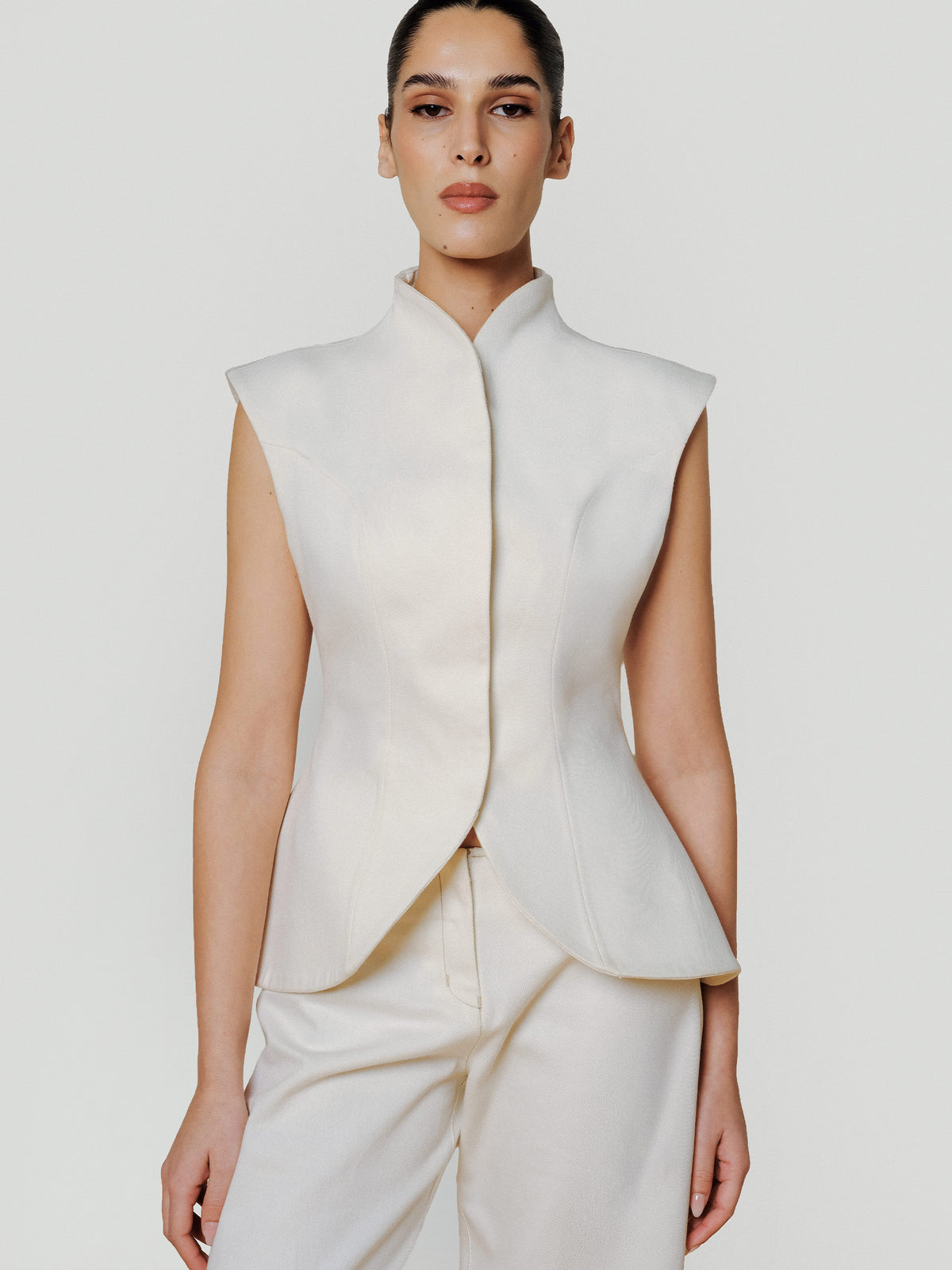 LUME WHITE DENIM VEST