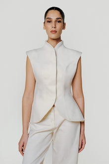 LUME WHITE DENIM VEST