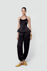 VANTA SATIN HALTER TOP